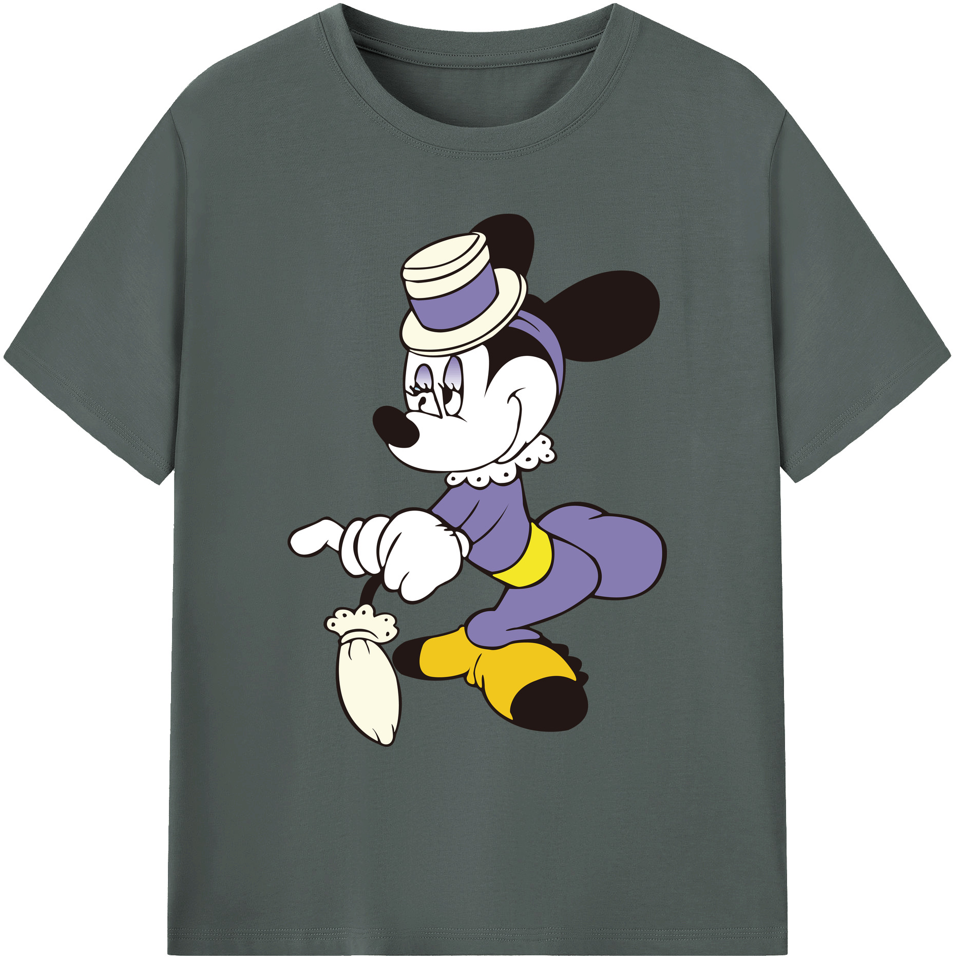 ミッキーマウス Mickey Mouse 綿100％ メンズ半袖Tシャツ｜肌触りやわらか＆通気性